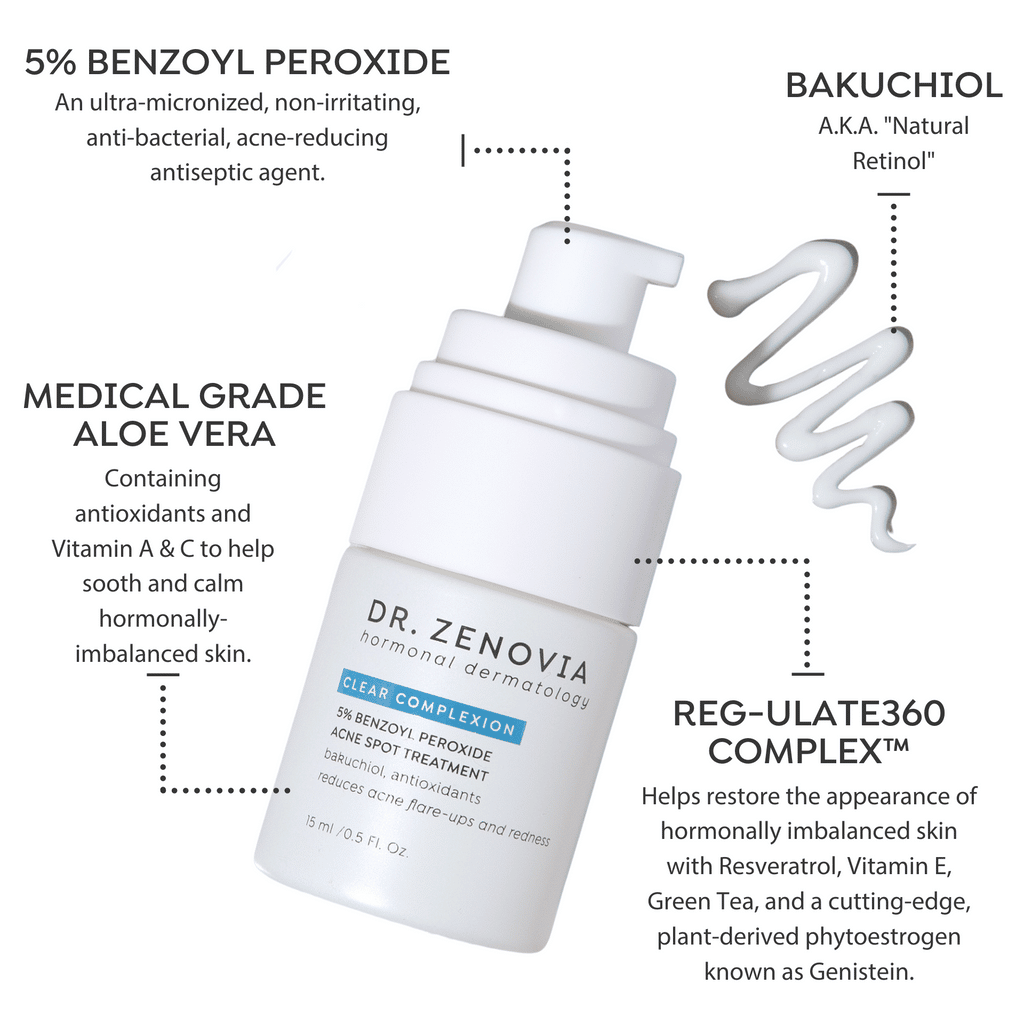 5% Benzoyl Peroxide Acne Spot Treatment  Dr. Zenovia