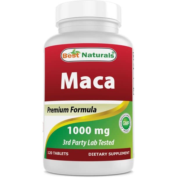 Best Naturals Gelatinized Maca 1000mg per Tablet (Non