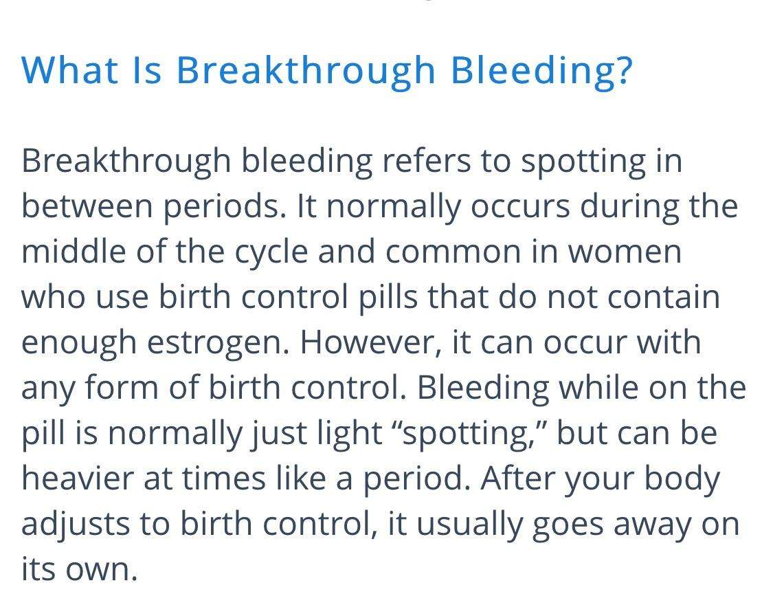 Breakthrough Bleeding