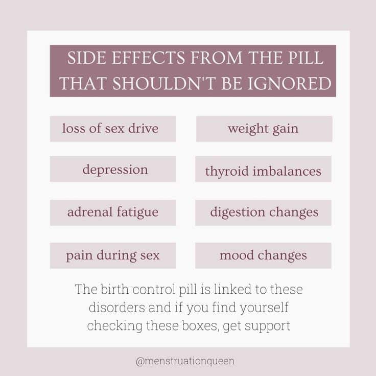 Do NOT ignore these side effects from the birth control pill