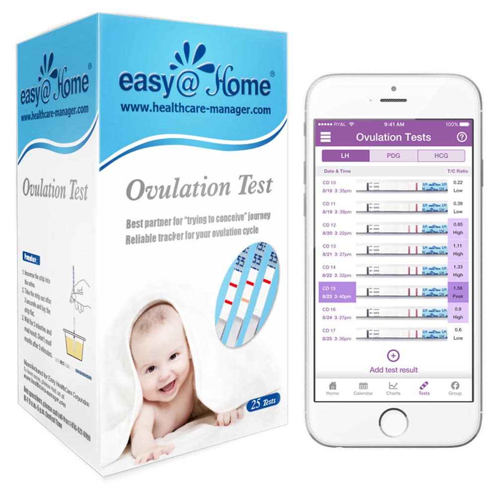 Easy@Home 25 Ovulation (LH) Test Strips, 25 LH Tests