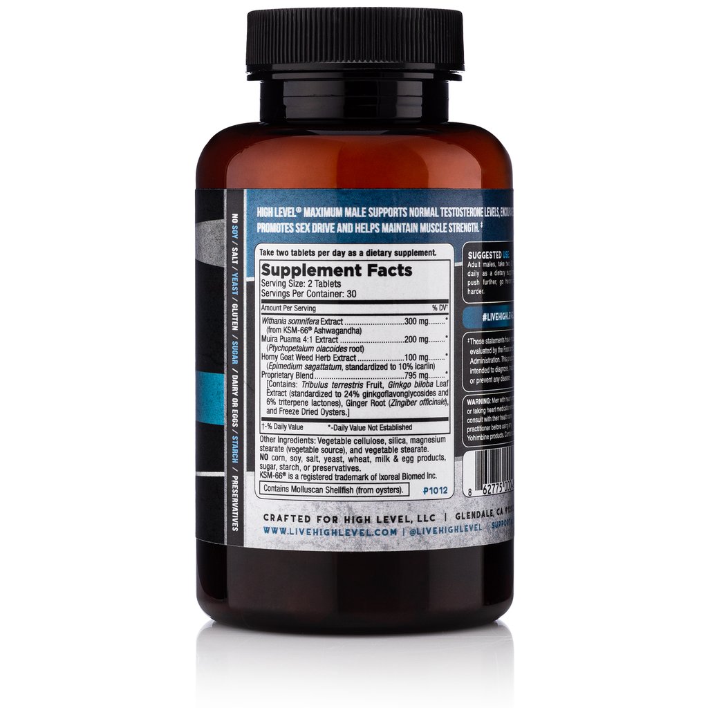 HIGH LEVEL MALE [TESTOSTERONE BOOSTER]  High Level Nutrition