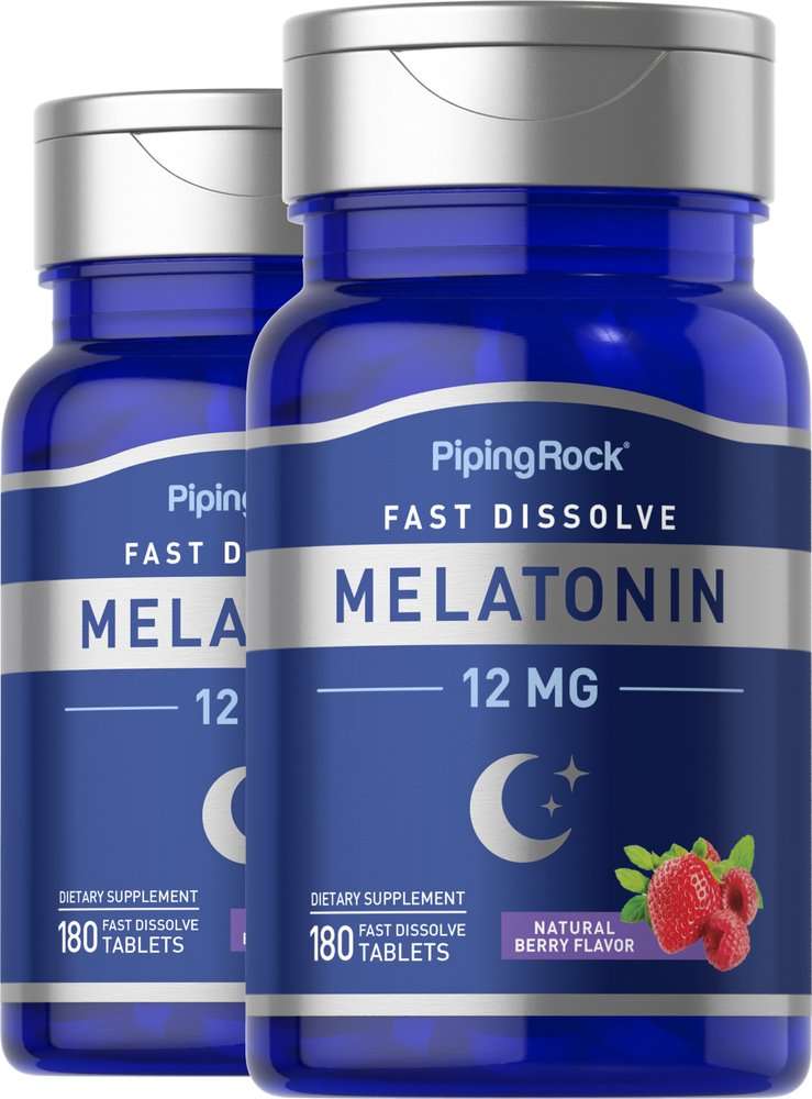 Melatonin 12 mg Fast Dissolve 2 x 180 Tablets