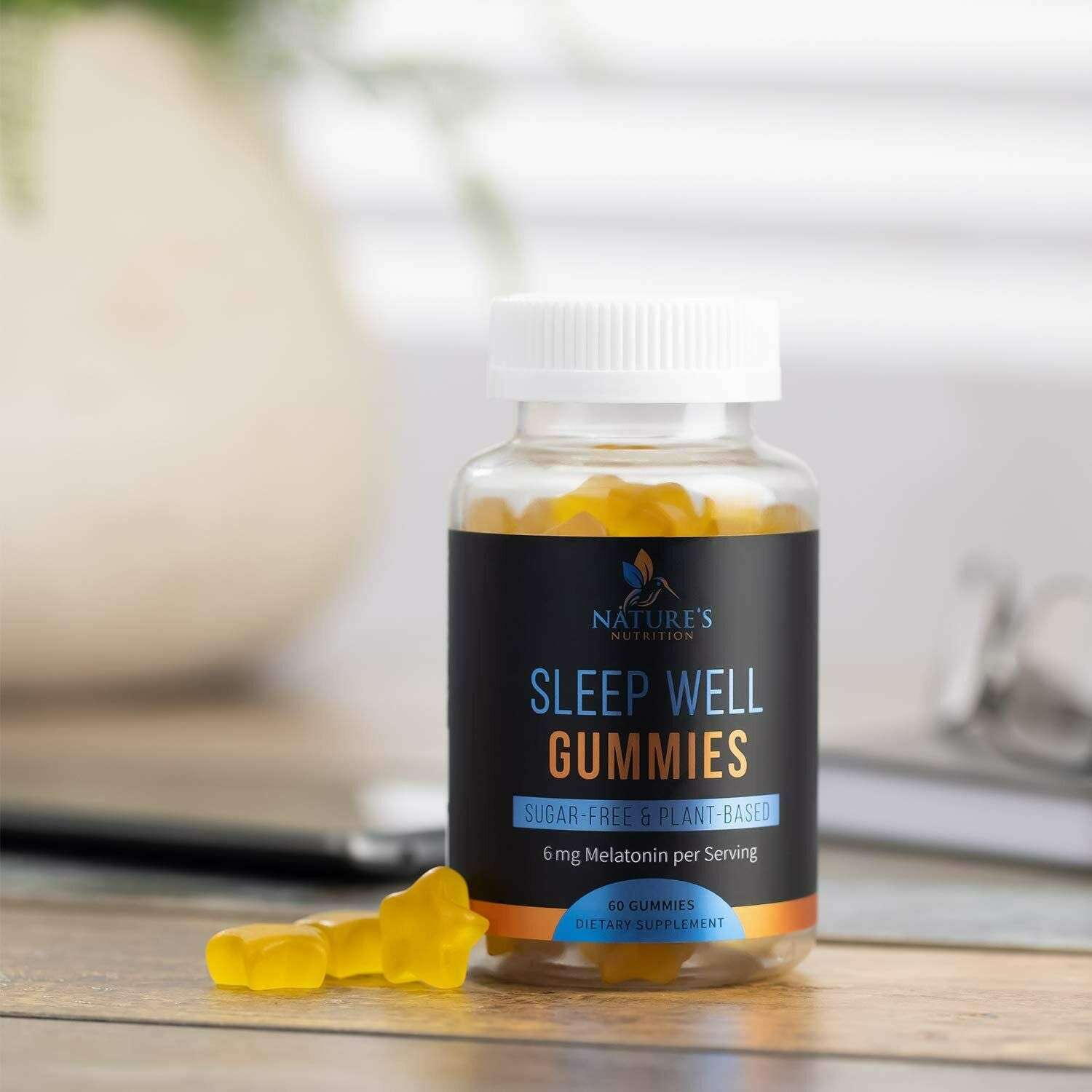 Melatonin Gummies 6 Mg Nighttime Sleep Aid Sugar Free ...