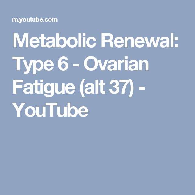 Metabolic Renewal: Type 6