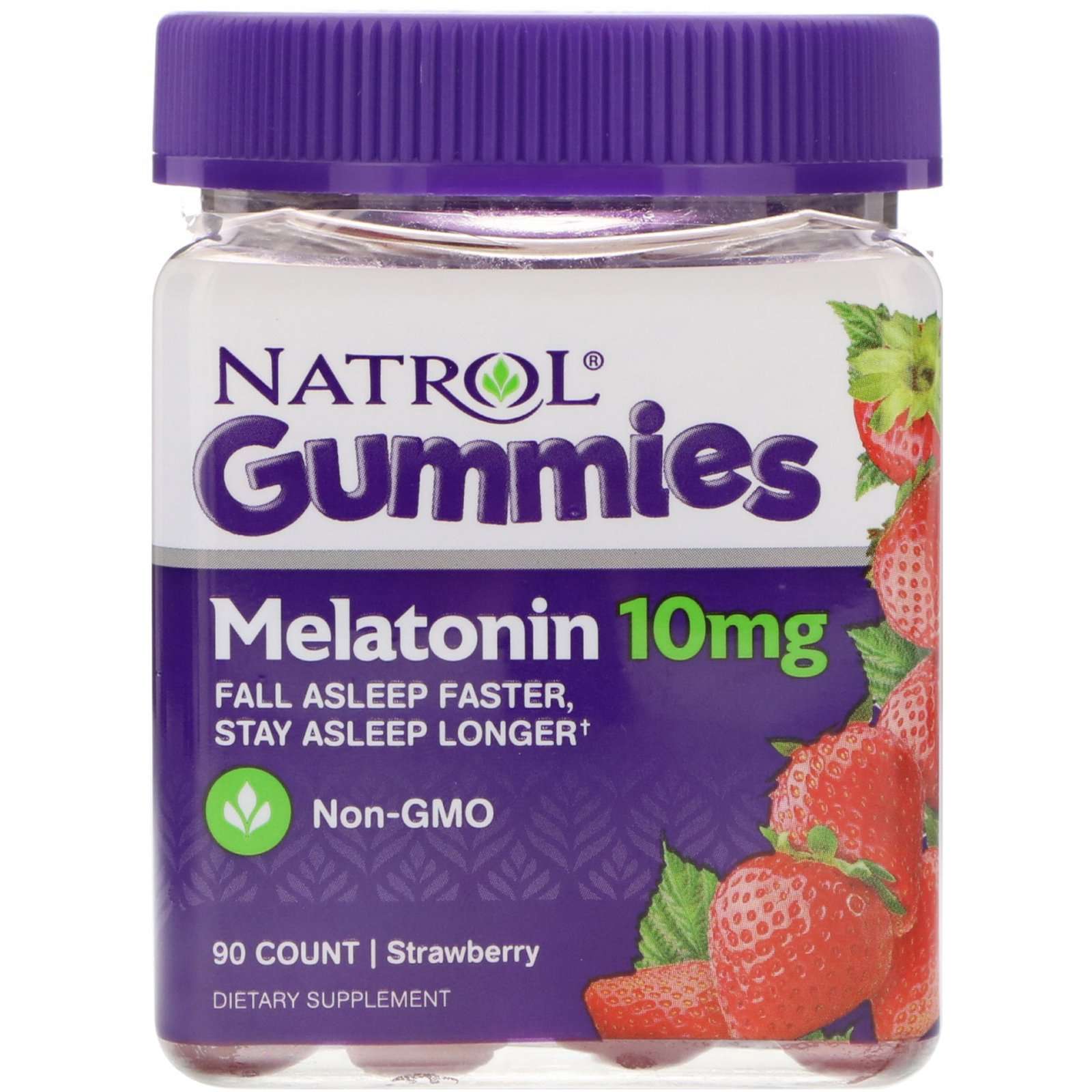Natrol Gummies Melatonin Strawberry 10 mg 90 Count