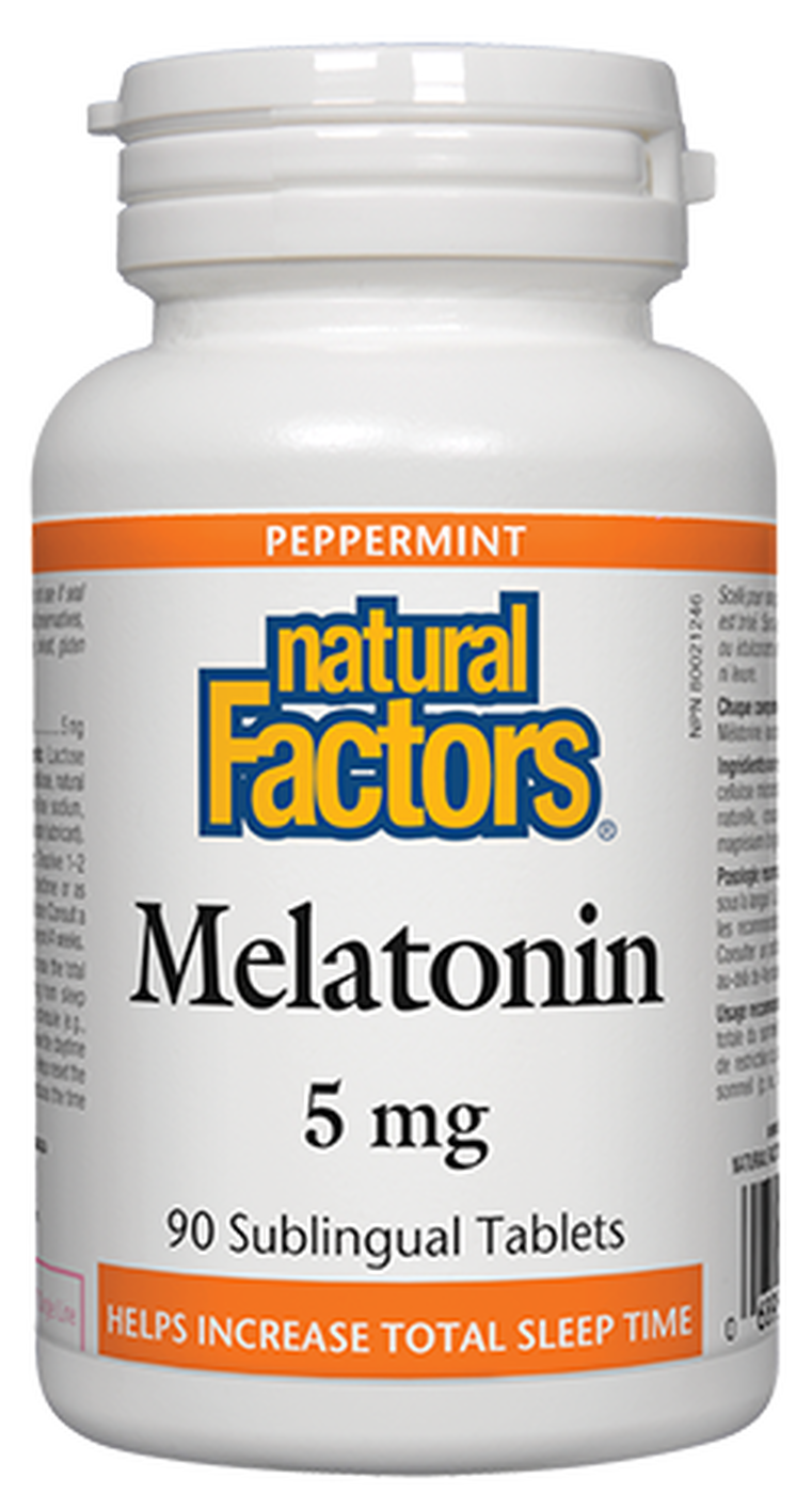Natural Factors Melatonin 5 mg Peppermint (90 tabs ...