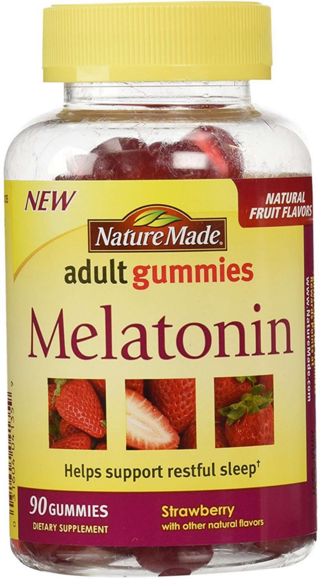 Nature Made Melatonin Adult Gummies, Strawberry with Other ...