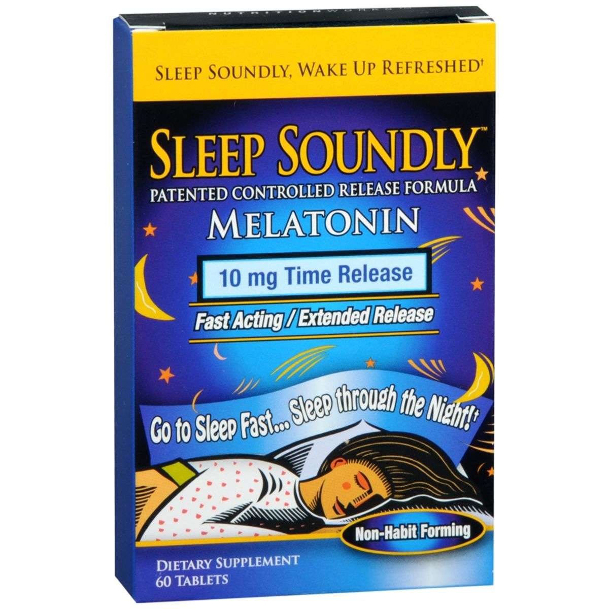Sleep Soundly Melatonin 10 mg Time Release Tablets  60 TB ...