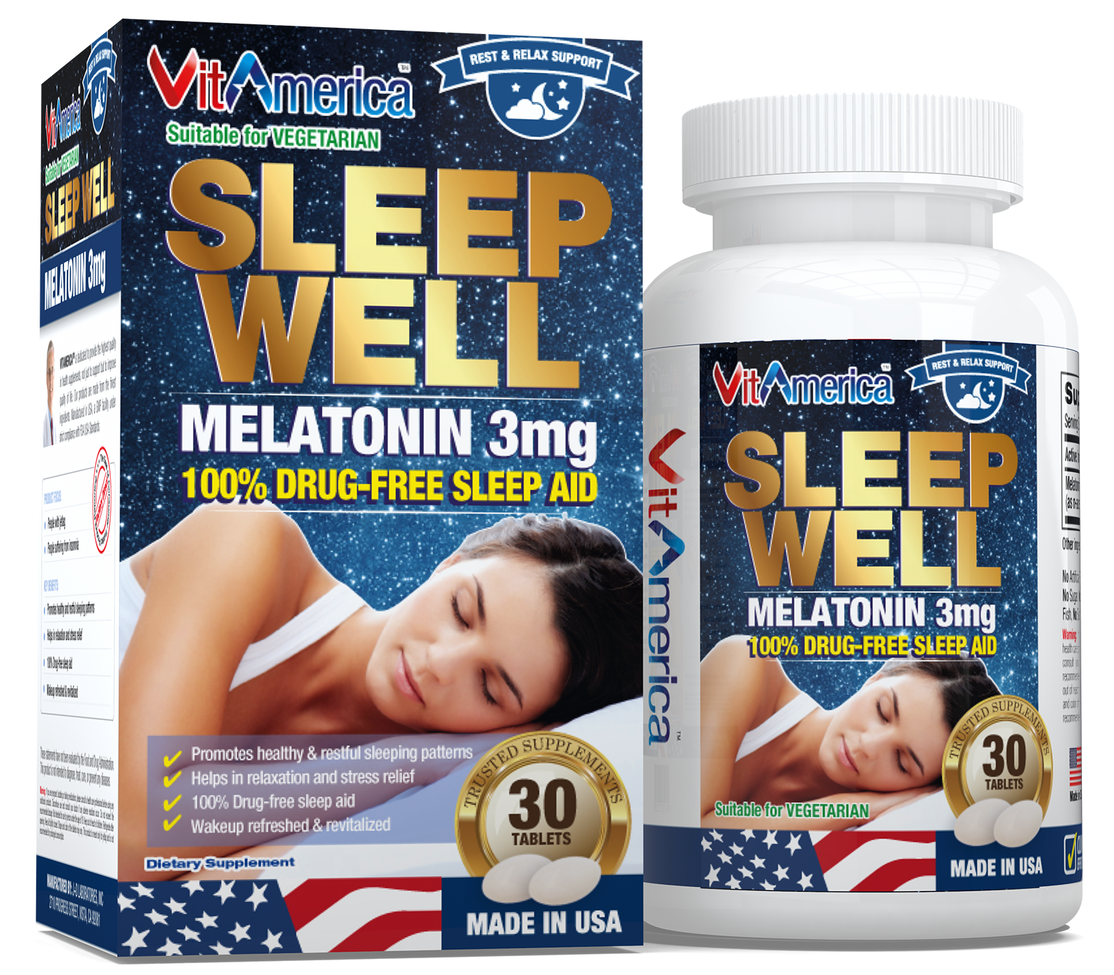 SLEEP WELL MELATONIN 3MG  Vitamerica