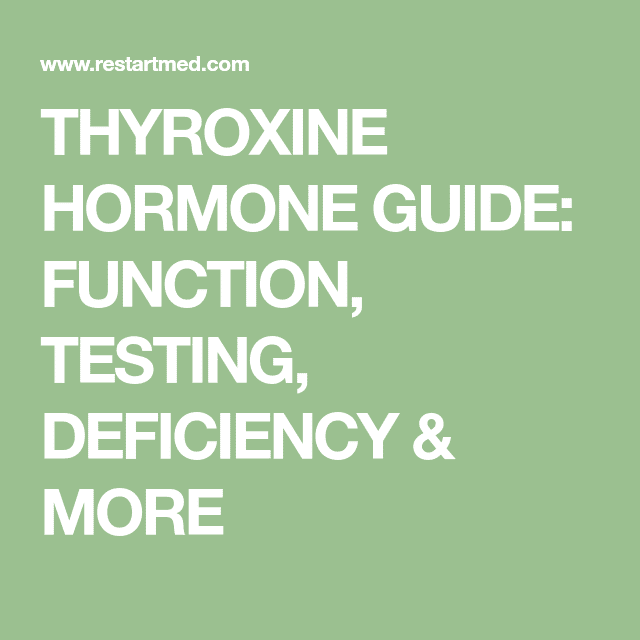 Thyroxine Hormone and T4 Thyroid Guide: How to Manage your T4 Levels ...