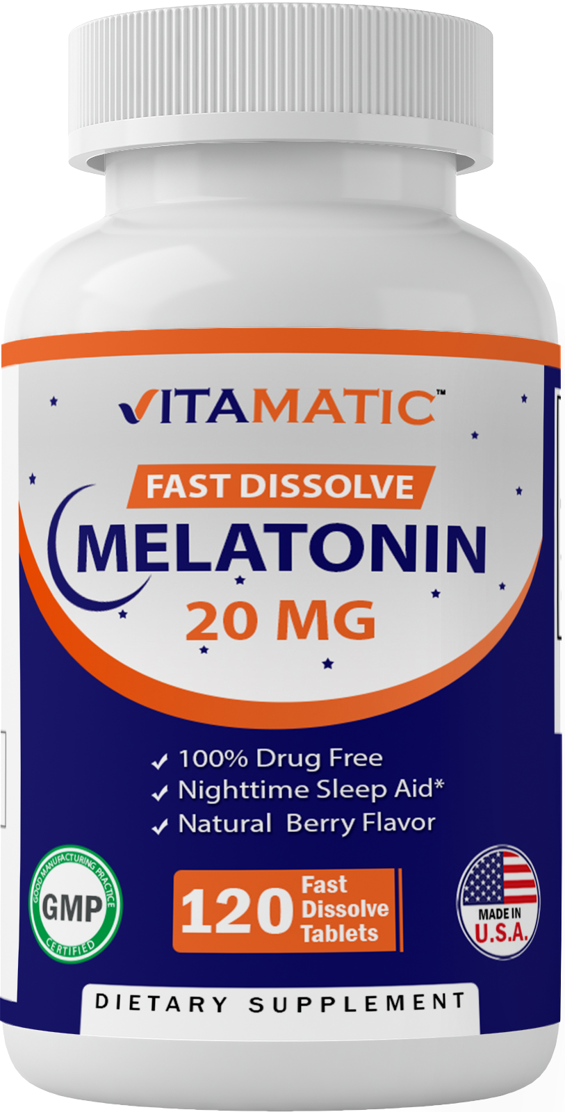 Vitamatic Melatonin 20 mg Fast Dissolve 120 Tablets ...
